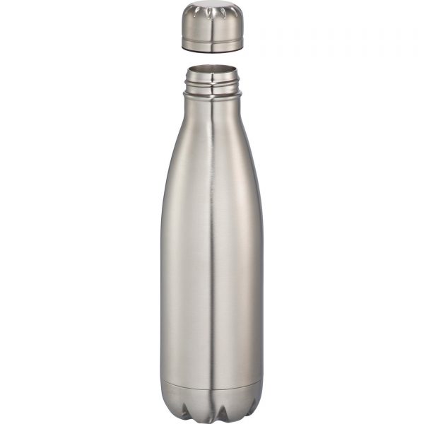 4070SL Cooper Vacuum Insulted Bottle Silver Lid off
